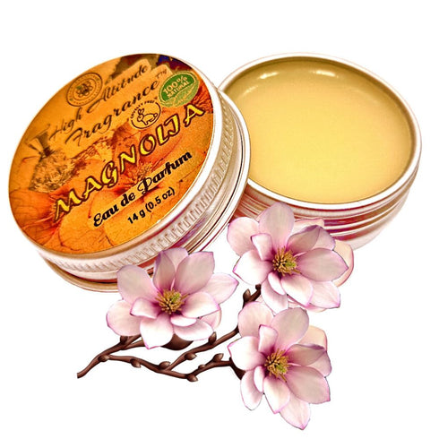 MAGNOLIA Perfume - Eau de Parfum - Solid Balm - Natural Essential Oils Aromatherapy Fragrance (Magnolia, Gardenia, Boronia, Champaca, Hyacinth, Na...