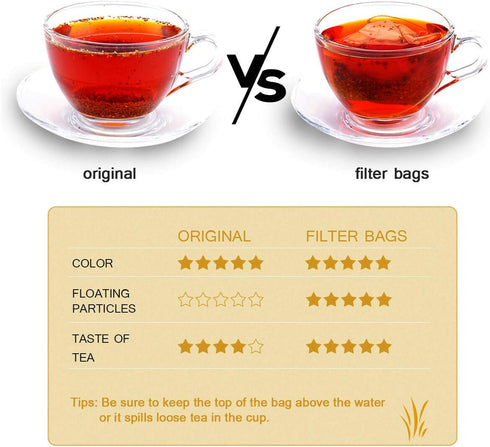 300PCS Disposable Tea Filter Bags with Drawstring | 100% Natural & Safe Loose Leaf Tea Empty Tea Bags, 1-Cup Capacity...