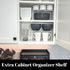 Evelots Wire Rack Cabinet Shelf Organizer -2 Pack Sturdy Metal Cabinet Riser Shelf - Double Space-Great for Kitchen, Freezer, Pantry -Rustproof...
