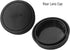 Body Cap + Rear Lens Cap Cover for Canon EOS M50 Mark II M5 M6 Mark II M200 M100 M10 M3 M2 M and More Canon EF-M Mount Mirrorless Camera and Lens,...
