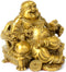Fengshui Buddha Statue for Lucky & Happiness God of Wealth,Laughing Buddha on Emperor`s Dragon Chair,Brass Buddhist Statues and Sculptures Home De...