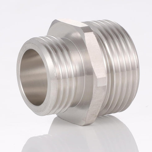 1'' NPT Male to 3/4'' GHT Male Connector?Lead-free,304 Stainless Steel Garden Hose Adapter,GHT to NPT Adapter Fitting,Garden Hose to Pipe Fittings...