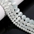 Yochus 8mm White cat-Eye Round Loose Beads Natural Stone Beads for Jewelry Making...