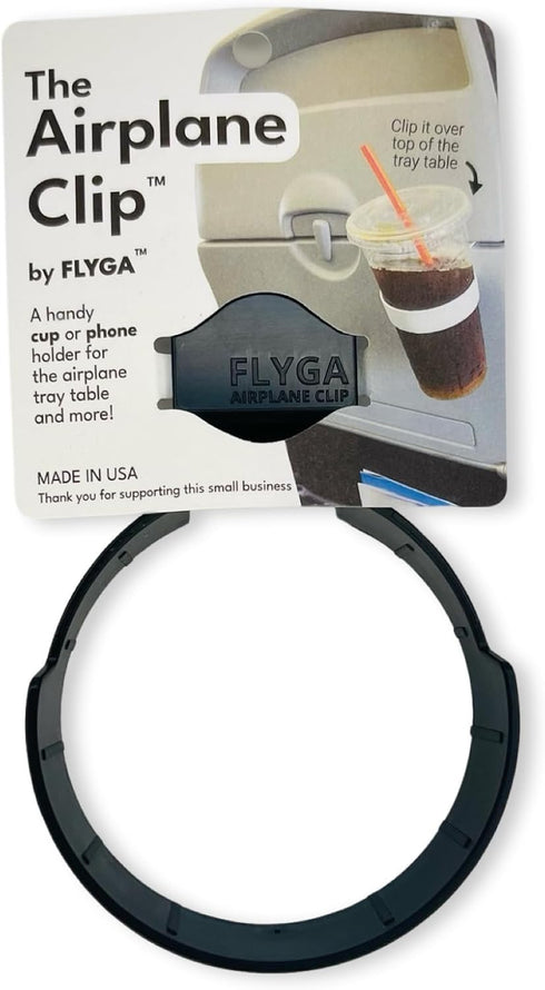 Airplane Drink or Phone Holder Travel Accessory (Black)......