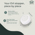 EVI | Wall Mounted Doorstop | Natural Silicone | Adhesive or Screw Installation | Stainless Steel | Mod. I-254 (White Rubber - White Lacquered)...