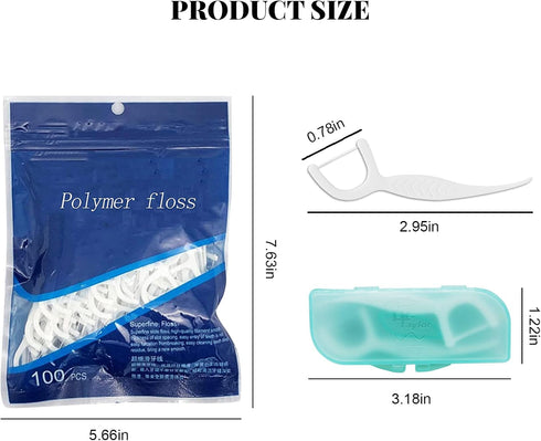 320pcs Dental Floss Picks Superfine Floss Stick No Break & No Shred Floss Oral Care Flat Wire Long Lasting Mint Eco-Friendly Toothpicks for Teeth ...