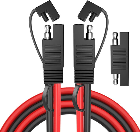 Goupchn SAE to SAE Extension Cable 10AWG 1ft Quick Disconnect Wire Harness SAE Connector with SAE to SAE Polarity Reverse Adapter for Automotive, ...