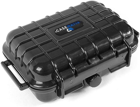 CASEMATIX 5.75" Waterproof Small Hard Case with Customizable Foam for Portable Electronics, Tools and Accessories - Hard Shell Small Plastic Case ...