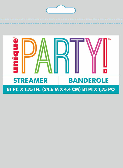 Premium White Crepe Paper Streamer - 81 ft (1 Pc) - Perfect for Birthdays, Weddings, and Events...