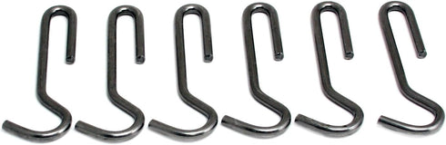 Enclume Straight Pot Hook, Set of 6, Use with Pot Racks, Hammered Steel Small...