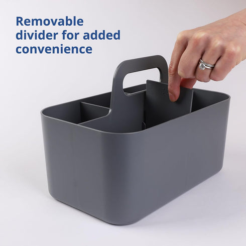 BLUE GINKGO Multipurpose Caddy Organizer - Stackable Plastic Caddy with Handle | Desk, Makeup, Dorm Caddy, Classroom Art Organizers (Made in Korea...
