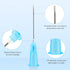 JMU 100pcs Dental Irrigation Needle Tips, 23G Blunt Dispensing Needle Tips Endodontic Irrigarion Needles, Luer Lock Design, Blue...