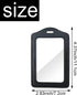 3 Pack Genuine Leather Badge Holders, Vertical ID Card Holders with Double-Side Clear Window, Waterproof Clear Card Holder for Office, Staff, Stud...