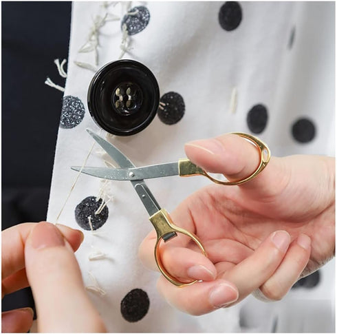Folding Scissors,Safe Portable Travel Scissors,Zinc Alloy Handle Stainless Steel Telescopic Cutter for Home Office outdoor fishing?2PC?...