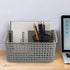 6-Pack Plastic Storage Organizer Basket, 10.04"L x 7.48"W x 3.95"H, Slightly Gray...