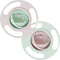 2-in-1 Gyro Bowl Set: Peach & Light Green - Baby Magic Bowl with 360° Rotations for Toddlers (1-3 Years) - Spill-Resistant Design, Includes Lid fo...