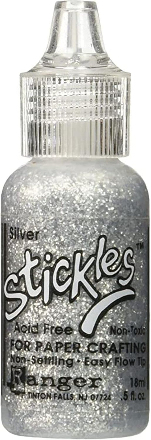 RANGER SGG01-911 1/2-Ounce Stickles Glitter Glue, Silver...