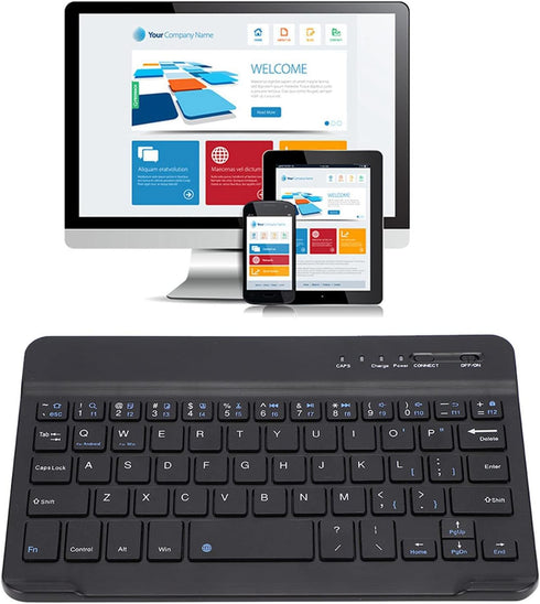 Zyyini Bluetooth Keyboard, 7inch Bluetooth Keyboard for Tablet, Mobile Phone, PC, Compatible for Windows for Android for iOS...