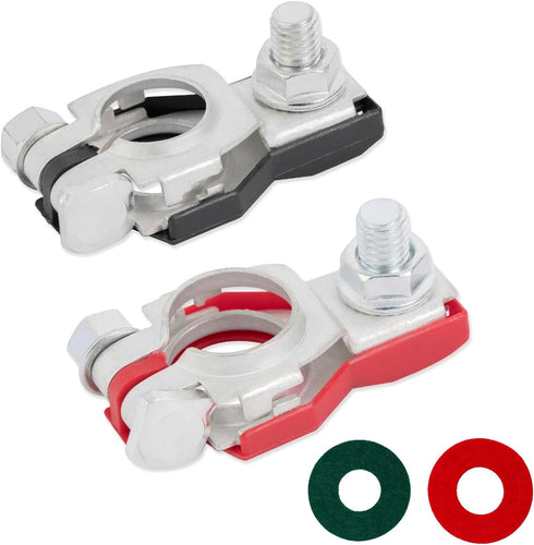 Premium Battery Terminal Connectors for Nissan, Positive and Negative 1 pair, Good Contact, Corrosion Resistance, Fits For 243407F000 243407F001...