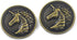 Bezelry 12 Pieces Rays and Unicorn Metal Shank Buttons. 20mm (3/4 inch) (Antique Brass)...