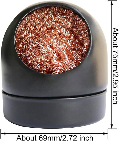 Soldering Iron Tip Cleaner with Brass Wire Cleaning Sponge & Metal Base Holder...