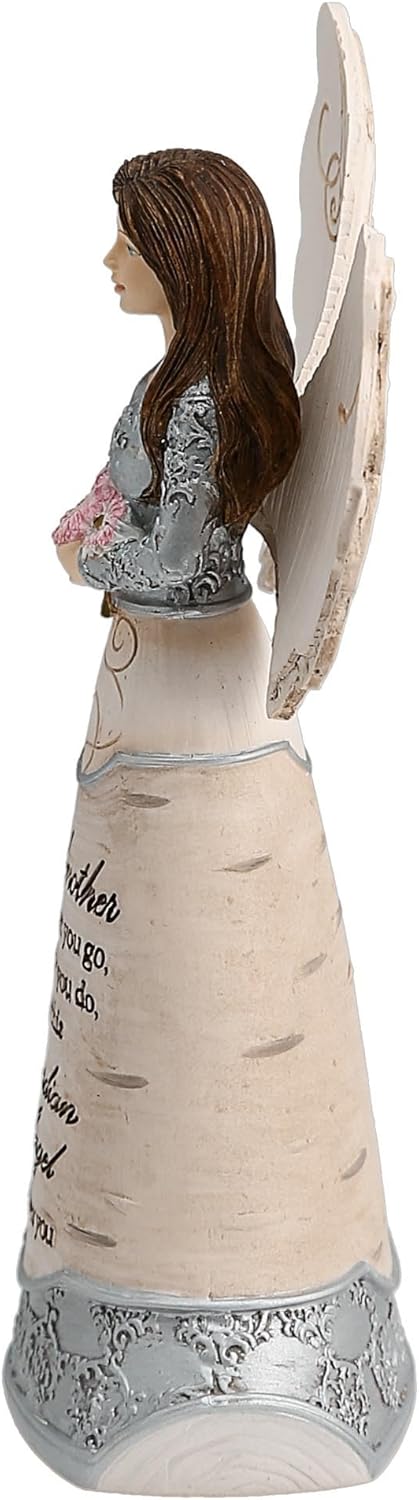 Pavilion Gift Company Elements - Grandmother Guardian Angel Figurine 6 Inch, Solid, Pink...