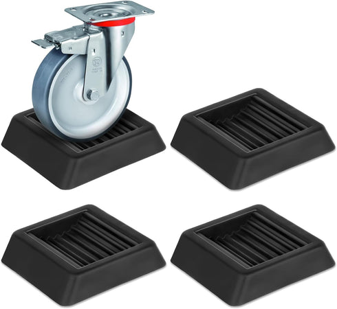 Bed Stoppers to Prevent Sliding - 4 Pack Furniture Wheel Stopper for Hardwood Floor - Rubber Furniture Cups Bed Frame Stopper Caster Cups fit All ...