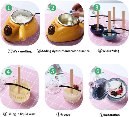Simoda 100 PCS Wood Candle Wicks with Iron Stand Candle Cores Natural Environmental-Friendly Wick for Candle Making and Candle DIY Craft,5 inch...