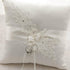 Awtlife Flower Wedding Ring Pillow Ivory Cushion Bearer for Beach Wedding 8.26 Inch...