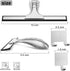 All-Purpose Stainless Steel Shower Squeegee for Glass Doors with 2 Adhesive Hooks, Squeegee for Bathroom Cleaner Tool Household Window Mirror Sque...