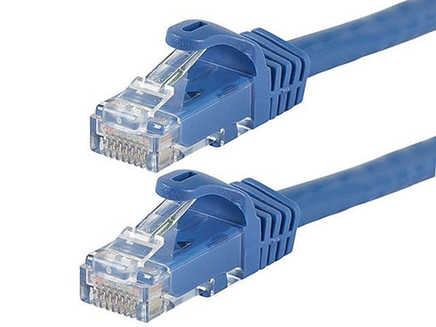 Monoprice Cat6 20ft Blue Patch Cable UTP 24AWG 550MHz Pure Bare Copper Snagless RJ45 Flexboot Series Ethernet Cable- Pack of 1...