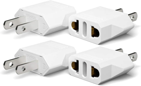 Unidapt US Plug Adapter, European to USA Travel Plug Adapter, Europe to America, Mexico, Japan, Canada Power Outlet Adapters Wall Plugs, Type A 4-...