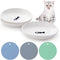 Dorakitten Ceramic Cat Food Plates for Wet Food, Wide Bowls to Stress Relief of Whisker Fatigue Cat Dishes, Shallow Bowls for Kittens and Small An...