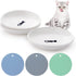 Dorakitten Ceramic Cat Food Plates for Wet Food, Wide Bowls to Stress Relief of Whisker Fatigue Cat Dishes, Shallow Bowls for Kittens and Small An...