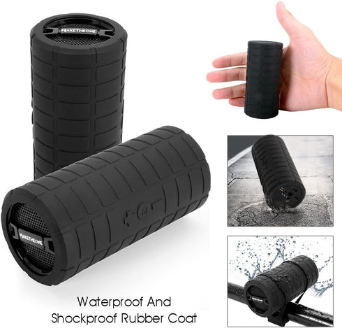 Bluetooth Wireless Speaker, MakeTheOne Portable Waterproof and Wearable Outdoor Speaker with 3.5mm Aux MicroSD Input HiFi Bass for Mountain Bike B...