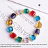 100pcs 8mm Crystal Glass Cube Beads Square Glass Beads Crystal Spacer Beads for Bracelets Necklace Earring DIY Jewelry Making Craft(Rose Red)...