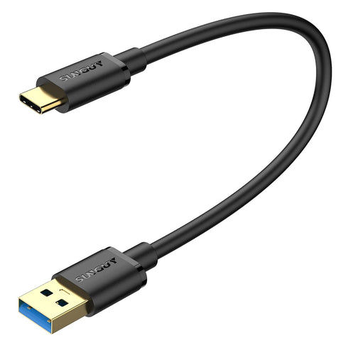 SUNGUY Android Auto USB C Cable 1FT, 10Gbps Short USB A to USB C 3.1 Gen 2 Data Transfer Cable Fast Charging for iPhone15/15Pro/15Pro Max/15Plus, ...
