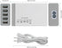 Desktop 5 Port USB Wall Charger 40W 8A, USB Hub Charging Station for Multiple Devices, Protable Multi Port USB Charger for Cell Phone, Tablet, And...