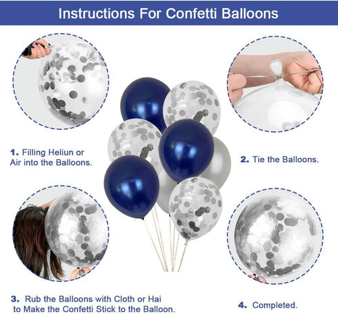 Birthday Decorations for Men Women Boys Girls - Blue Party Decor With Happy Balloons - Suitable for 16th 20th 25th 30th 35th 40th 50th 60th 70th (...