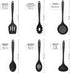 Culinary Couture Black Silicone Kitchen Utensils Set of 6, Non-Stick Heat-Resistant Silicone Kitchen Utensils Set with Steel Inner Core...