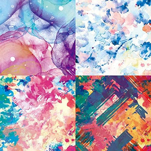 DESEACO Abstract Art Collage Paper Pad 6x6: Single-Sided Decorative Paper, Original Abstract Art Sheet for Junk Journaling, Scrapbooks, Decoupage,...