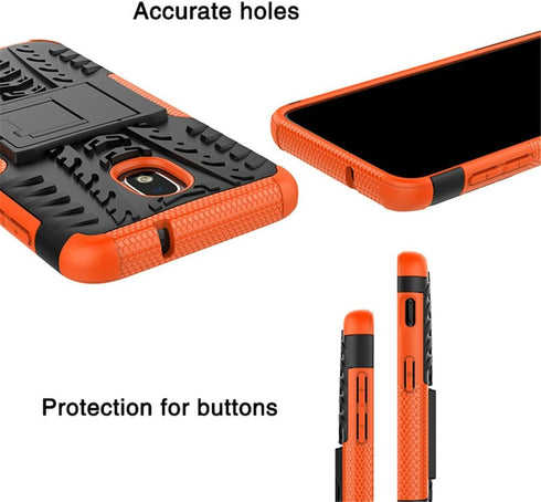 Yiakeng Galaxy J7 Refine Case - Shockproof Protective with Kickstand for Samsung J737V, J737T (Black)...