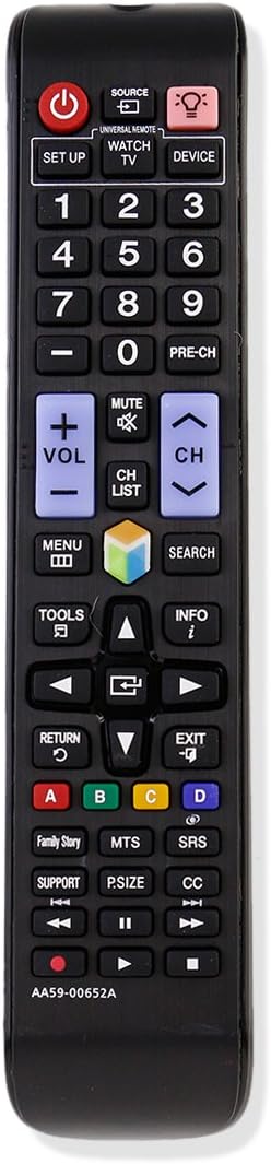 AA59-00652A Replaced Remote Applicable for Samsung TV UN40ES6100 UN40ES6100F UN46ES6100 UN46ES6100F UN50ES6100 UN50ES6100F UN55ES6100 UN55ES6100F ...
