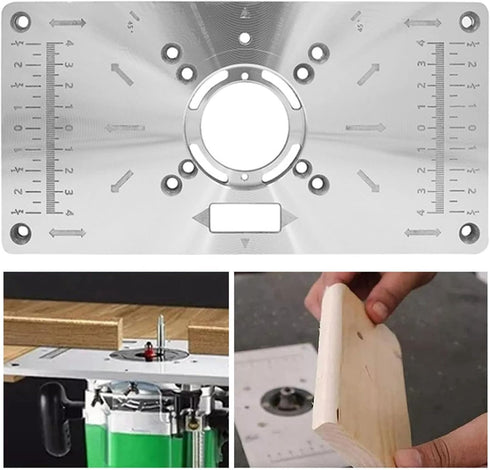 Router Trimmer Woodworking Wood, Aluminium Alloy Router Table Insert Plate Tool, Routers Bench Trimming for Woodworking...