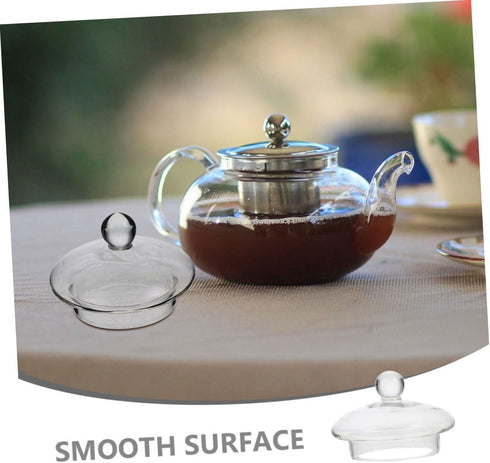 PRETYZOOM Teapot Accessory Teapot Lid Teapot Supply Clear Teacup Lid Lid Transparent Teaware Lid Tea Kettle Lid Accessory Delicate Cover Glass Hig...