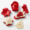 Mini Pie Maker for Christmas Party Baking Supplies, Snowflake, Mitt and Christmas Tree Shapes 3-Piece, Dough Presser Pocket Pie Mold Set, Hand Pie...