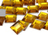 Flat Back Square Acrylic Rhinestones 15mm Plastic Gems Costume Jewels Embelishments for Jewelry Making - 30 Pieces (Gold Topaz H107)...