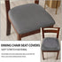 Chair Seat Covers Set of 6 Stretch Grey Chair Covers for Dining Room Square Removable Washable Chair Protector Seat Cushion Slipcovers for Kitchen...