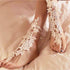 Sexy Lace Barefoot Sandals Lace Embroidery Anklet with Toe Ring Vintage Floral Anklet Slave Anklet for Women Girl Bridal Beach Wedding Foot Jewelr...