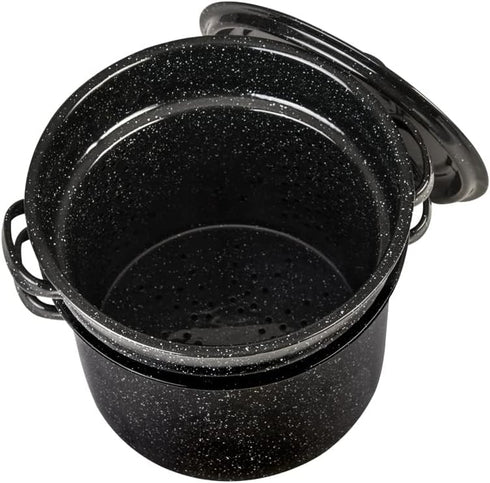 Granite Ware 7.5-Quart Stew Pot with Glass Coating - Chip-Resistant, Non-Porous, Naturally Non-Stick Steel Core Pot for Even Heat Distribution - G...
